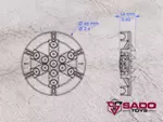 Bra Cups Star dimensions small