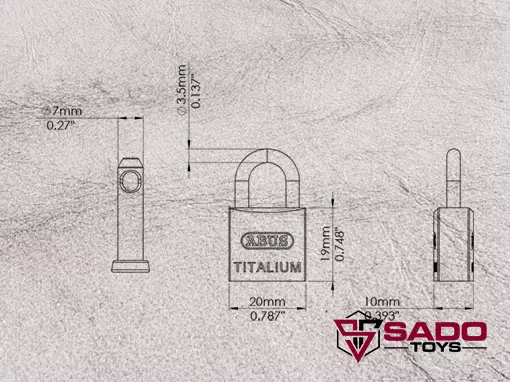 Padlock Pin Metal Kit Dimensions